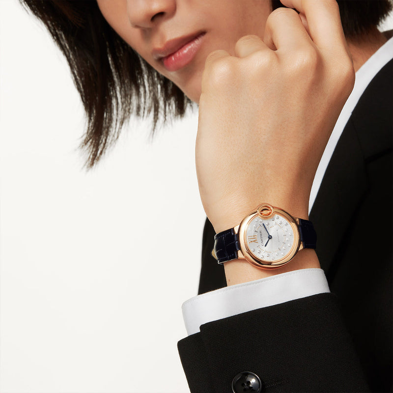 Cartier Ballon Bleu de Cartier 33mm 18ct Rose Gold Diamond Dial Watch - Berry's Jewellers