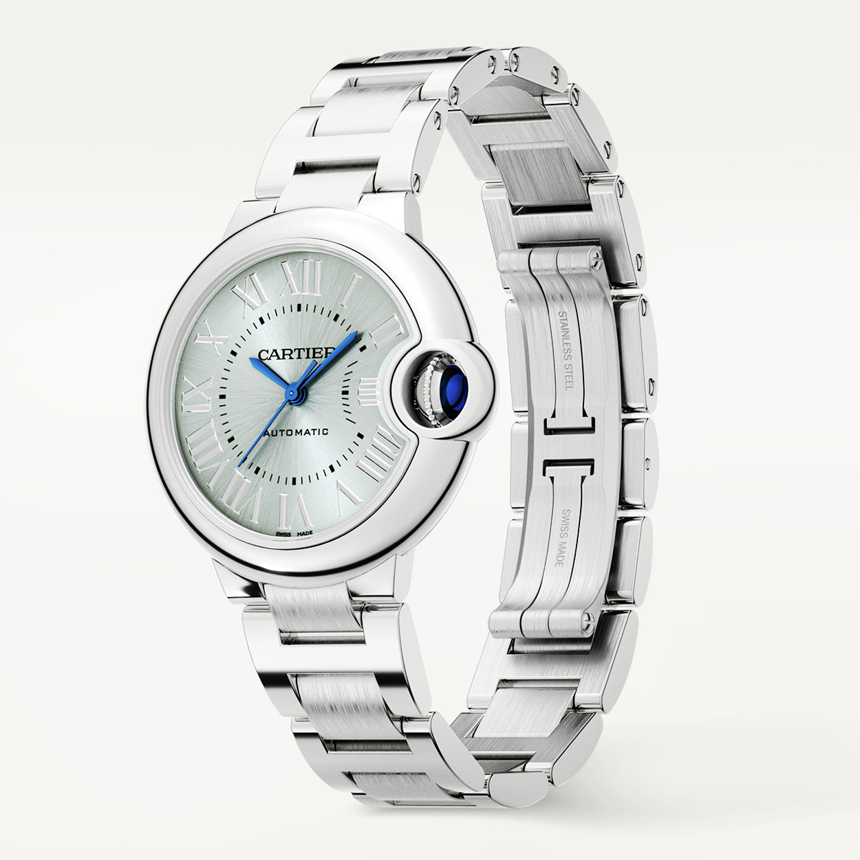 Cartier Ballon Bleu Ice Blue Dial Automatic Watch WSBB0062