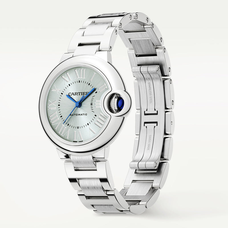 Cartier Ballon Bleu de Cartier 33mm Ice Blue Dial Automatic Watch - Berry's Jewellers