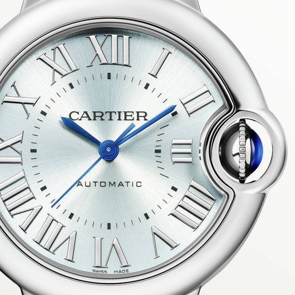 Cartier Ballon Bleu de Cartier 33mm Ice Blue Dial Automatic Watch - Berry's Jewellers