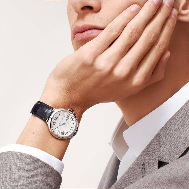 Cartier Ballon Bleu de Cartier Leather Strap Watch WSBB0028