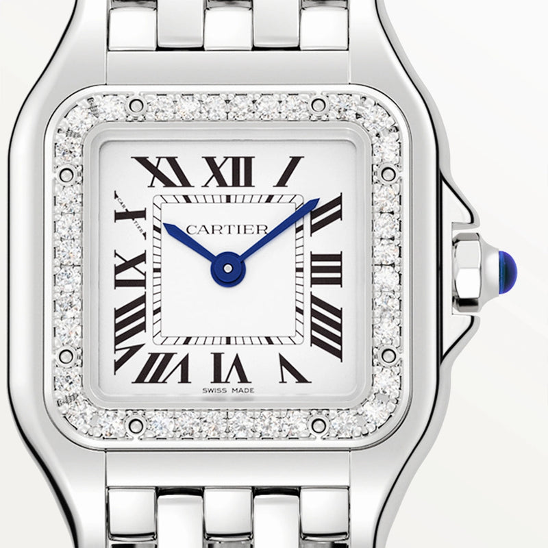 Cartier Panthère de Cartier Small Steel Diamond Bezel Watch - Berry's Jewellers