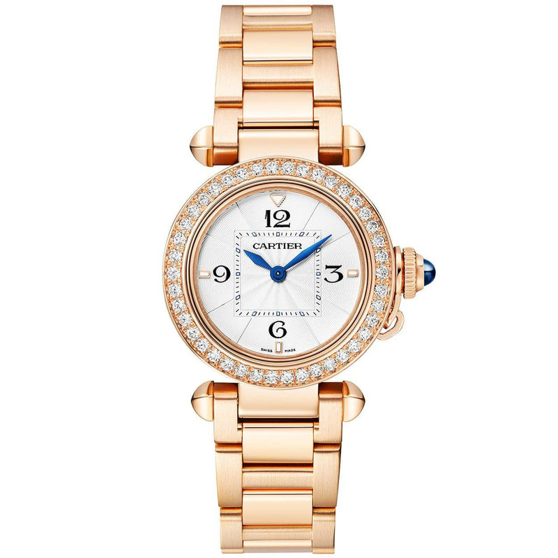 Cartier Pasha 30mm 18ct Rose Gold Diamond Set Watch WJPA0018