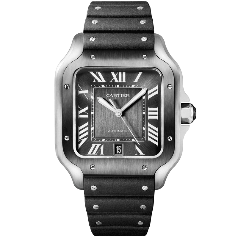 Cartier Santos Large Steel ADLC Grey Dial Watch WSSA0037