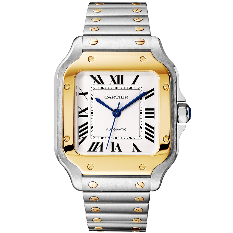 Cartier Santos Medium Steel 18ct Yellow Gold Watch W2SA0016