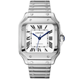 Cartier Santos de Cartier Medium Steel Bracelet/Strap Watch - Berry's Jewellers