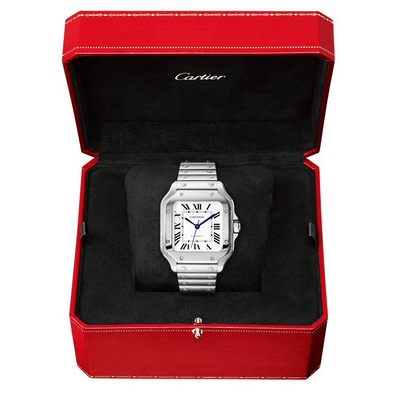 Cartier Santos de Cartier Medium Steel Bracelet/Strap Watch - Berry's Jewellers