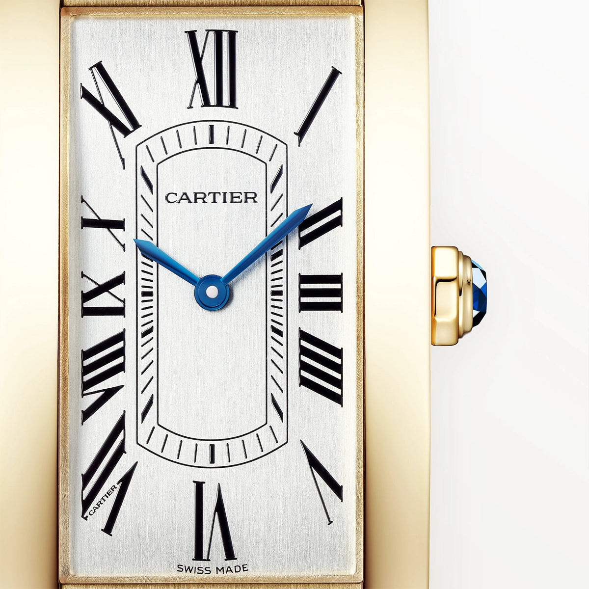 Cartier Tank Américaine Large 18ct Yellow Gold Men's Strap Watch - Berry's Jewellers