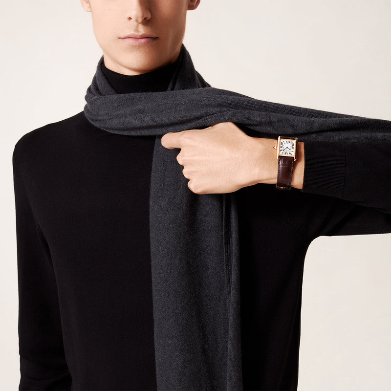 Cartier Tank Louis Cartier 18ct Rose Gold Large Model Leather Strap Watch - Berry's Jewellers