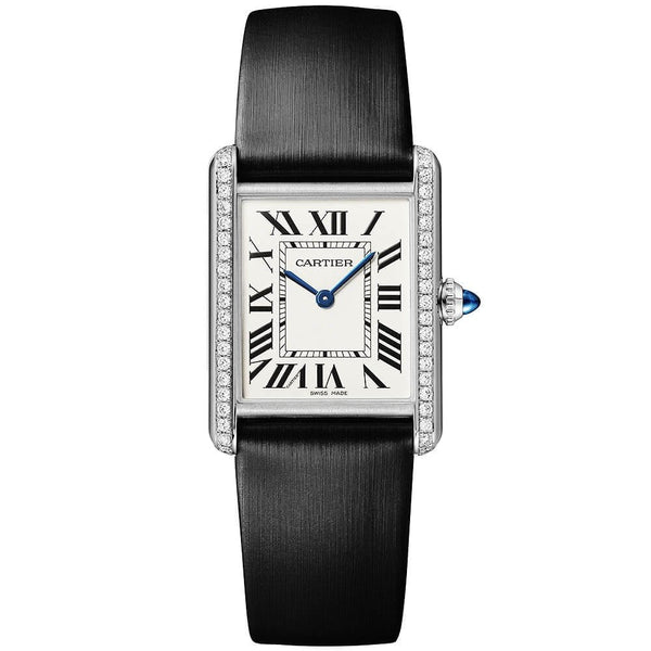 Cartier Tank Must Large Diamond Set Leather Strap Watch - Berry's Jewellers