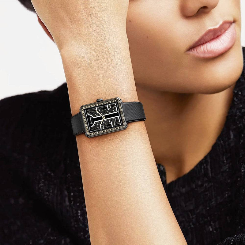 CHANEL BOY.FRIEND 34mm Black Tweed Dial Limited Edition Watch - Berry's Jewellers