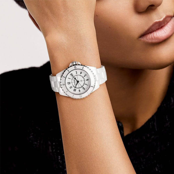CHANEL J12 33mm White Ceramic Ladies Bracelet Watch - Berry's Jewellers