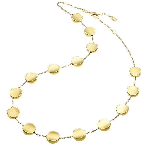 Chimento Armillas Glow 18ct Yellow Gold Flat Large Circle Necklace - Berry's Jewellers