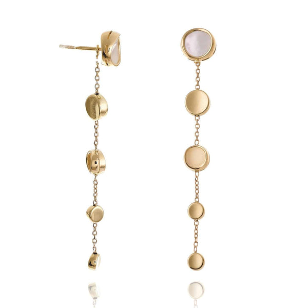 Chimento Armillas Glow Ca Leido 18ct Yellow Gold Circle Pearl Drop Earrings - Berry's Jewellers