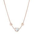 18ct Rose Gold Happy Hearts Mother of Pearl And Diamond Pendant
