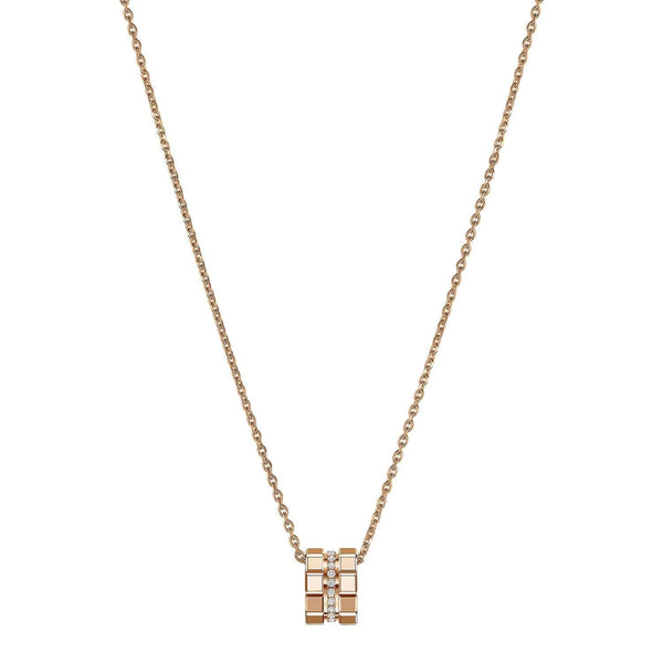 Chopard 18ct Rose Gold Ice Cube Mini Diamond Set Pendant - Berry's Jewellers