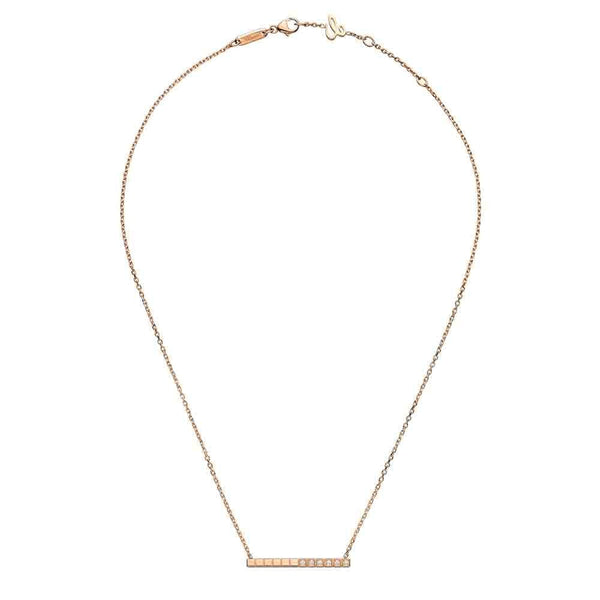 Chopard 18ct Rose Gold Ice Cube Part Diamond Set Necklace - Berry's Jewellers