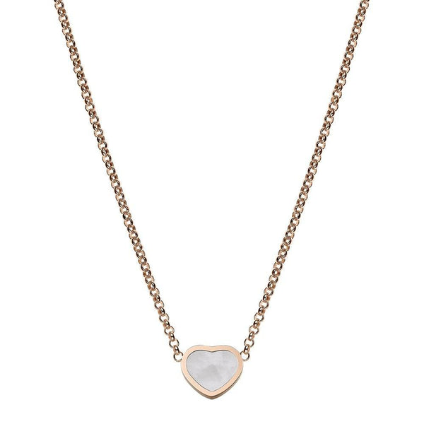 Chopard 18ct Rose Gold My Happy Hearts Mother Of Pearl Pendant - Berry's Jewellers