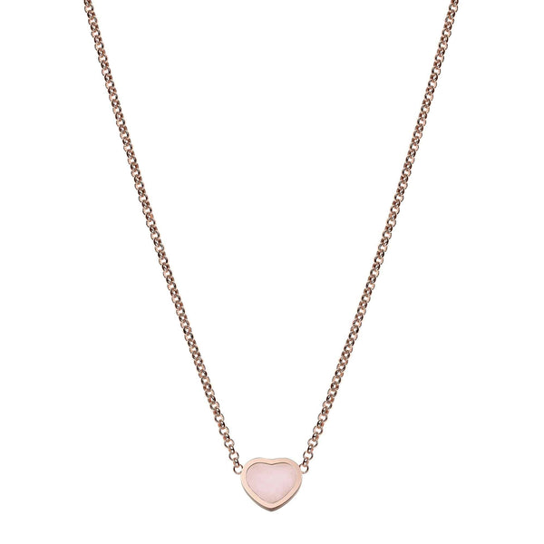 Chopard 18ct Rose Gold My Happy Hearts Pink Opal Pendant - Berry's Jewellers