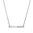 18ct White Gold Ice Cube Part Diamond Set Necklace