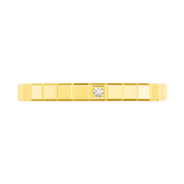 Chopard 18ct Yellow Gold Ice Cube Single Diamond Set Ring - Berry's Jewellers