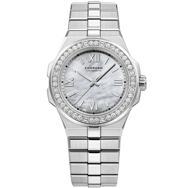 Chopard Alpine Eagle 36mm Mother of Pearl Dial Automatic Bracelet Watch - Berry's Jewellers