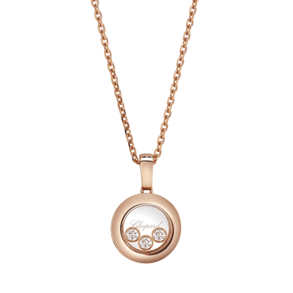 Chopard Happy Diamonds Icons 18ct Rose Gold Round Pendant - Berry's Jewellers