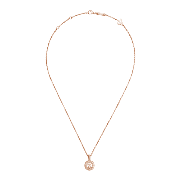 Chopard Happy Diamonds Icons 18ct Rose Gold Small Round Pendant - Berry's Jewellers