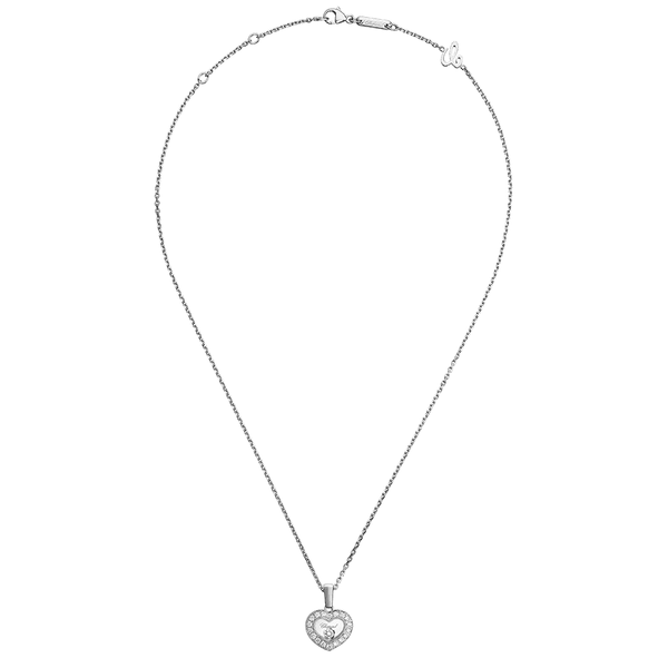 Chopard Happy Diamonds Icons 18ct White Gold Diamond Heart Pendant - Berry's Jewellers