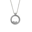 Happy Diamonds Themes 18ct White Gold Diamond Bezel Round Pendant