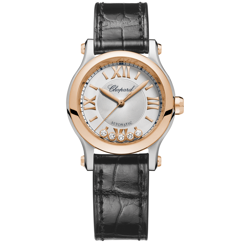 Chopard Happy Sport 30mm Silver Dial Automatic Ladies Strap Watch - Berry's Jewellers