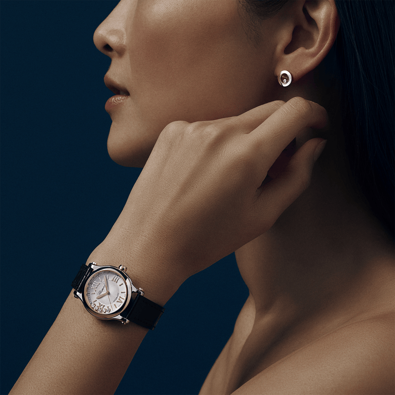 Chopard Happy Sport 30mm Silver Dial Automatic Ladies Strap Watch - Berry's Jewellers