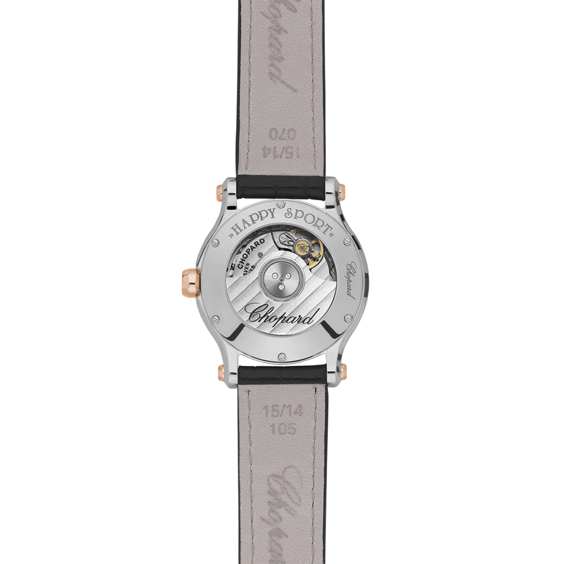 Chopard Happy Sport 30mm Silver Dial Automatic Ladies Strap Watch - Berry's Jewellers