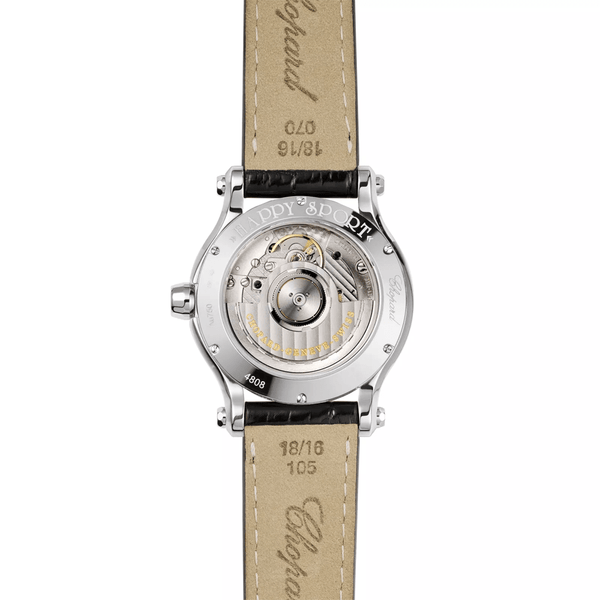 Chopard Happy Sport 36mm Silver Dial Automatic Ladies Strap Watch - Berry's Jewellers