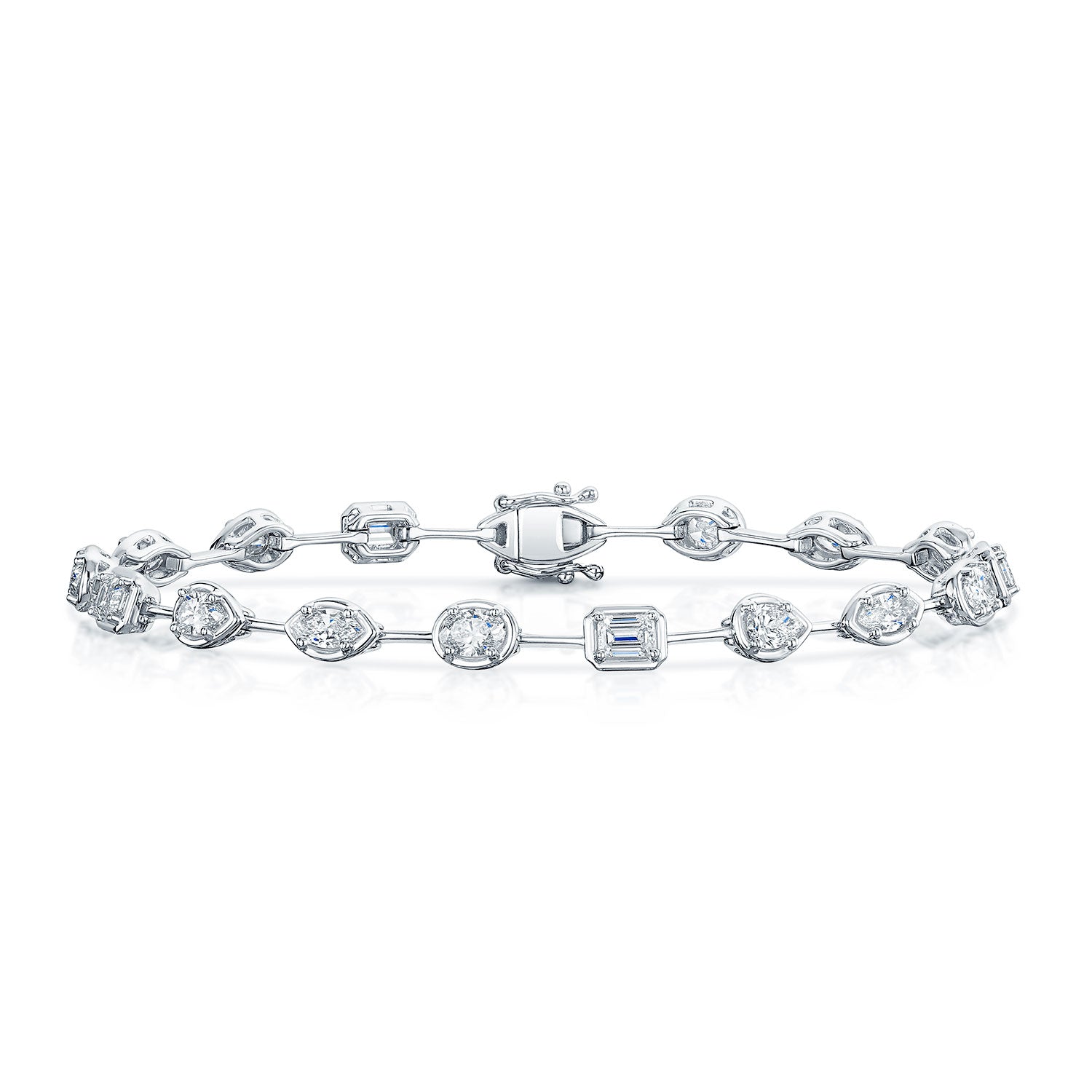 Berry's 18ct White Gold Mixed Cut Diamond Tennis Bracelet - Berry's Jewellers