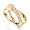 18ct Rose Gold Crossover Diamond Dress Ring