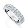 Platinum Two Row Diamond Eternity Dress Ring