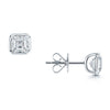 Berry's Platinum GIA Certificated Asscher Cut Diamond Rub Over Stud Earrings - Berry's Jewellers