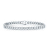 Berry's 18ct White Gold Round Brilliant Cut Diamond Rub Over Tennis Bracelet - Berry's Jewellers
