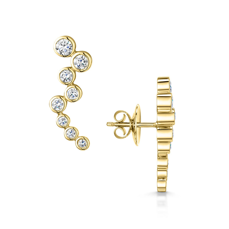 Berry's 18ct Yellow Gold Diamond Bubble Stud Earrings - Berry's Jewellers