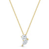 Berry's 18ct Yellow Gold Round Brilliant Cut And Marquise Cut Diamond Two Stone Pendant - Berry's Jewellers