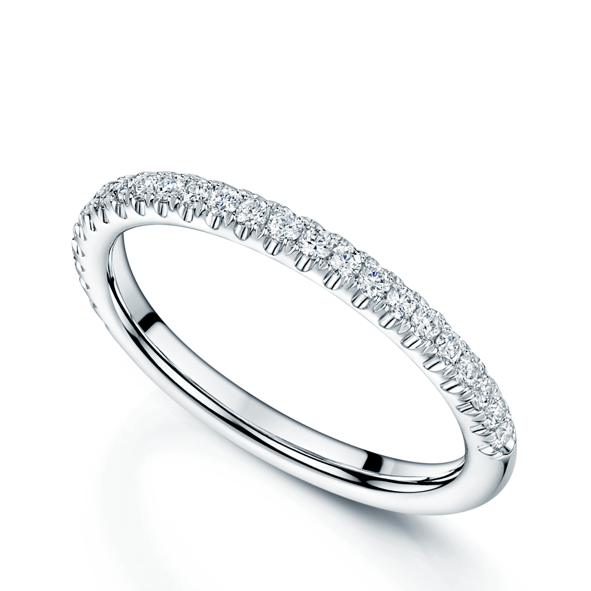 18ct White Gold Diamond Set Wedding Ring