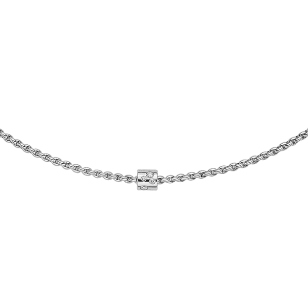 FOPE Aria 18ct White Gold Necklace With Diamond Set Rondel - Berry's Jewellers