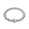 FOPE Eka 18ct White Gold Bracelet With Single Diamond Set Rondel - Berry's Jewellers