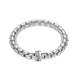 Eka 18ct White Gold Bracelet With Single Diamond Set Rondel