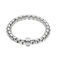 Eka 18ct White Gold Wide Bracelet With Engraved Rondel