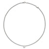 FOPE Eka 18ct White Gold Necklet with Diamond Set Teardrop Pendant - Berry's Jewellers
