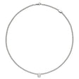 Eka 18ct White Gold Necklet with Diamond Set Teardrop Pendant