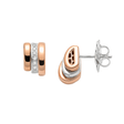 Prima 18ct Rose & White Gold Pavé Set Diamond Earrings