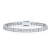 Platinum Oval Cut Diamond Line Bracelet